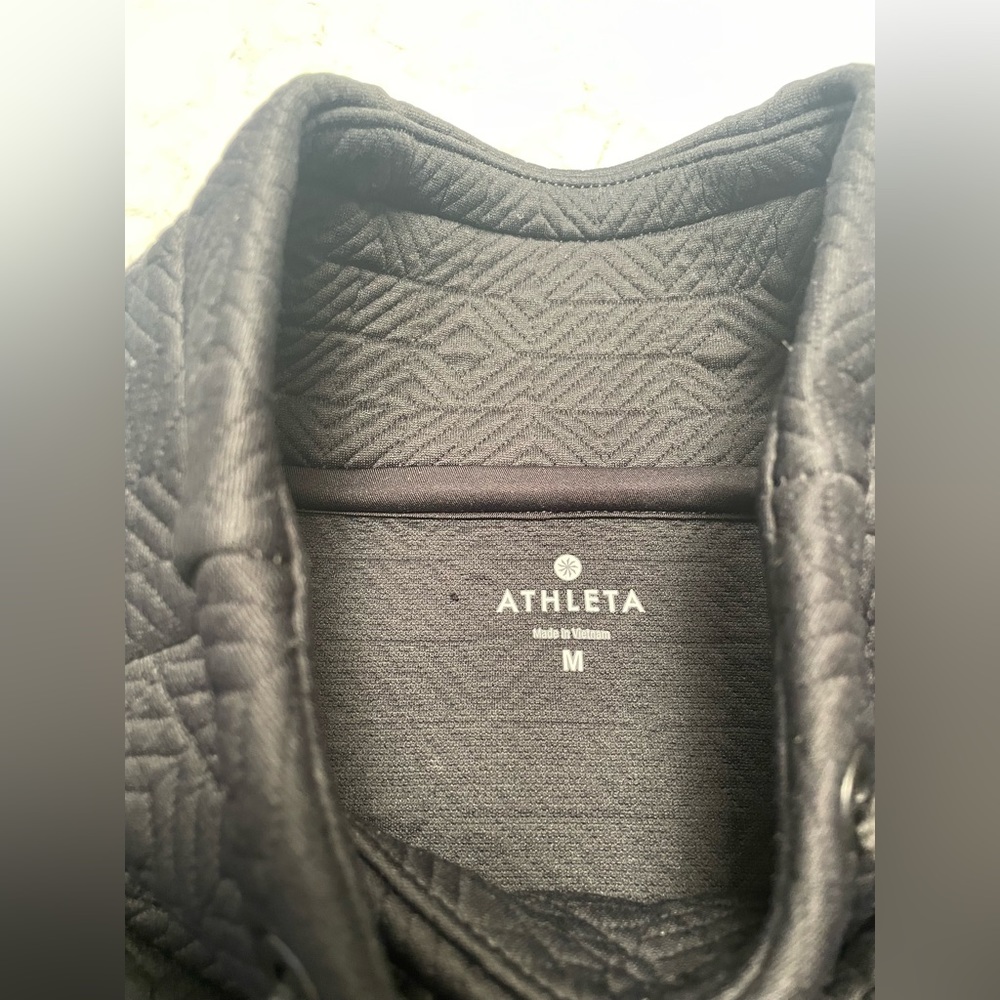Athleta Jacquard Elevation Pullover Black Sweatsh… - image 3